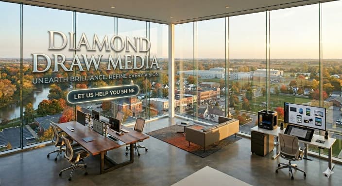 Diamond Draw Media — office and brand identity